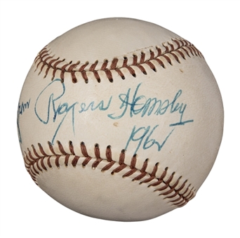 Rogers Hornsby Single Signed Baseball (PSA/DNA)